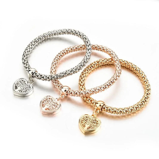 Tree of Life Heart Edition Bracelet Set (Complete 3 Piece Set)